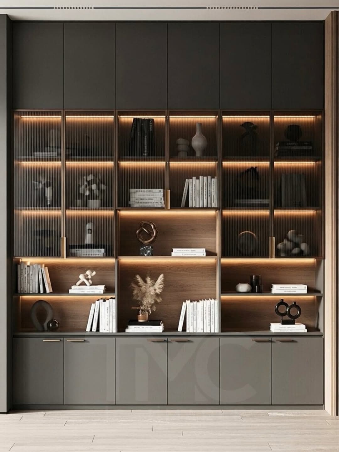 Modern Kitaplık Tasarımı – Özel Ölçü Dekoratif Kitaplık ve Raf Sistemleri fonksiyonel kullanım ergonomisi ve mimari detay görünümü