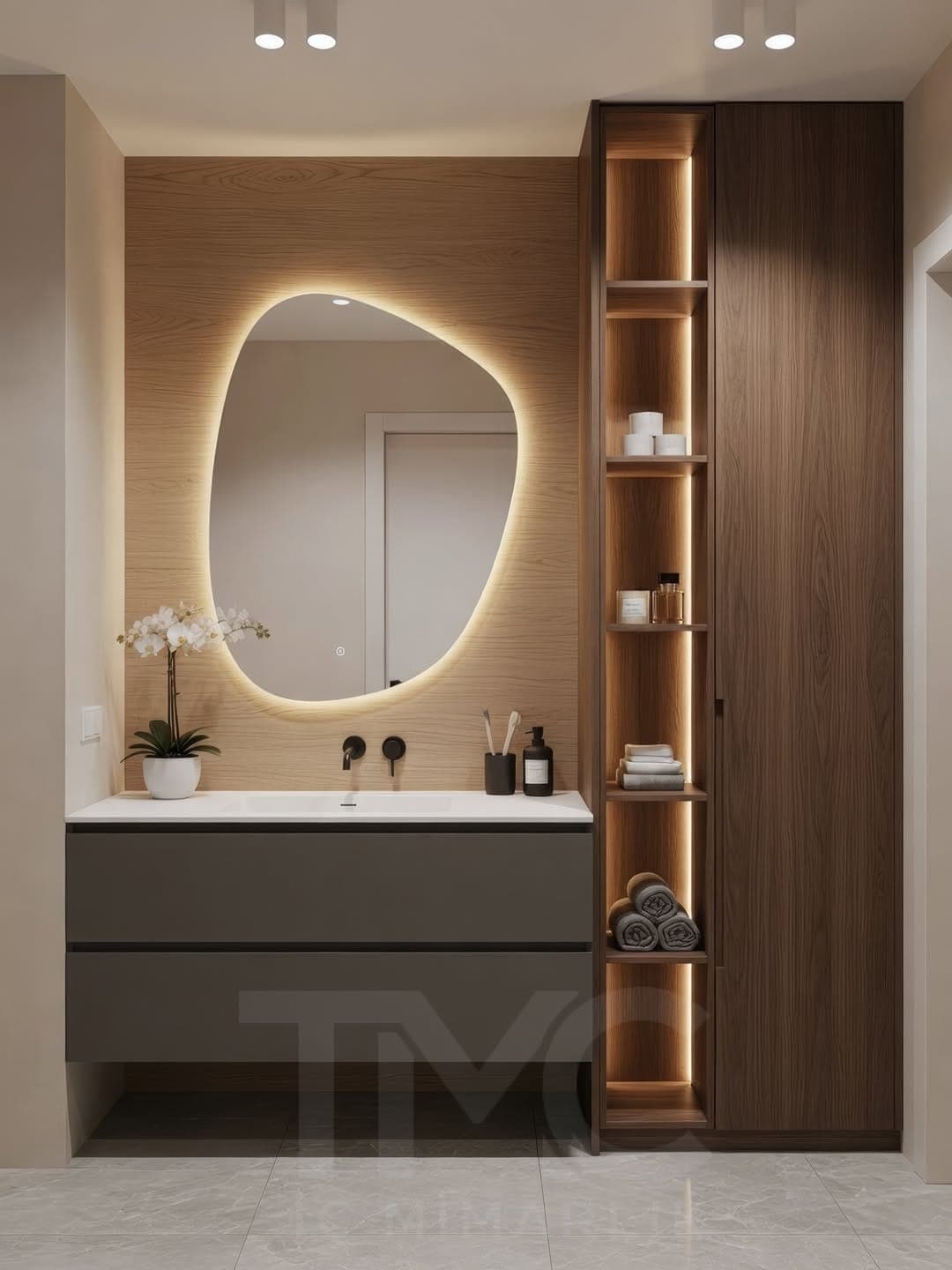 Modern Banyo Tasarımı | Vera Concept Ankara geniş açı mekânsal organizasyon ve estetik bitiş
