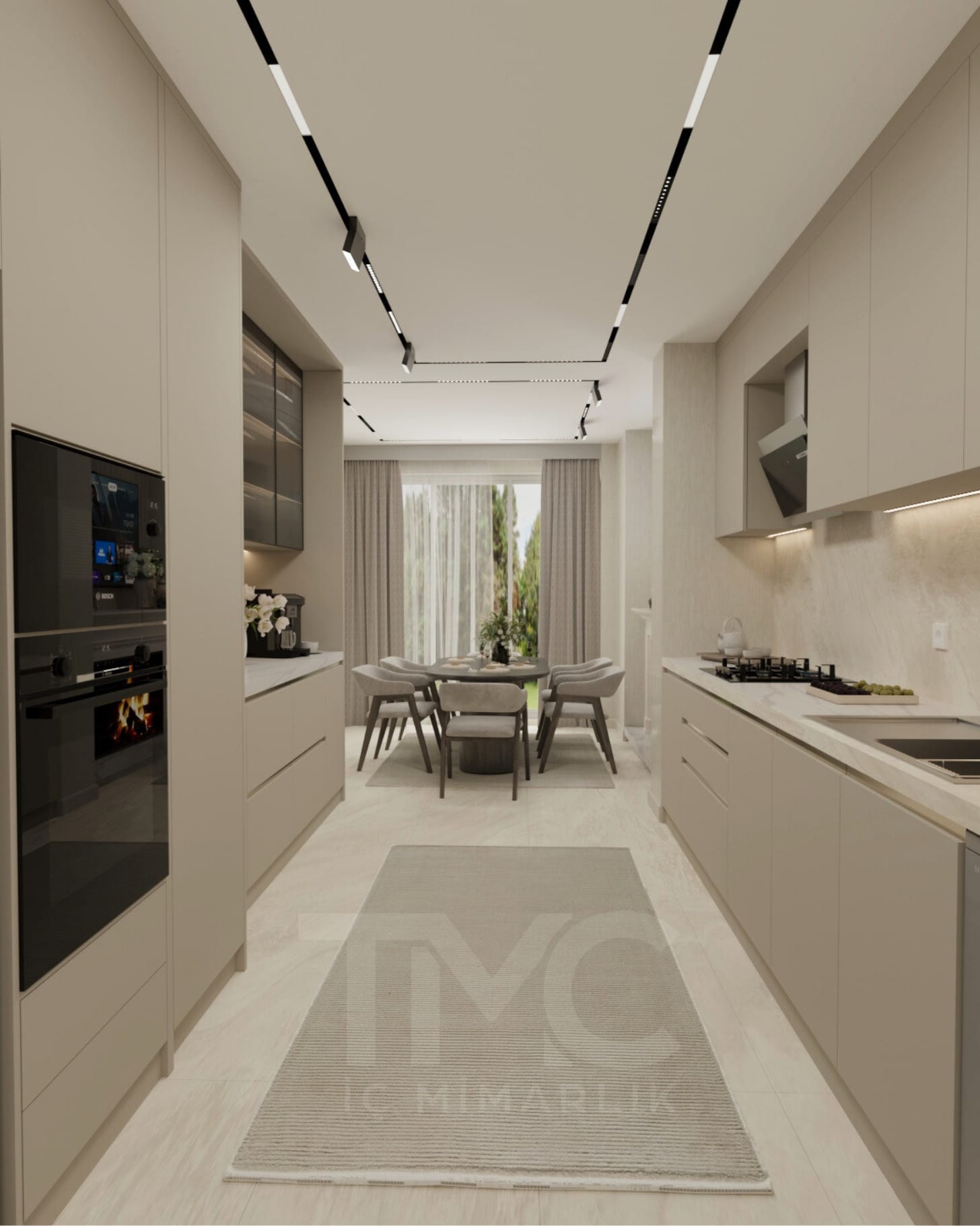 İstanbul Modern Mutfak Tasarımı | Özel Üretim Mutfak Dolapları – TMC Mimarlık - Görsel 3