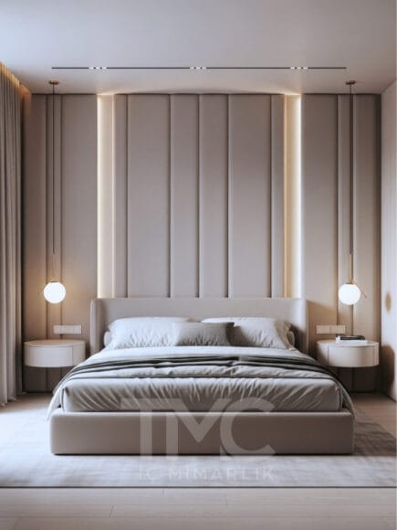 Lüks ve Minimal Yatak Odası Dekorasyonu