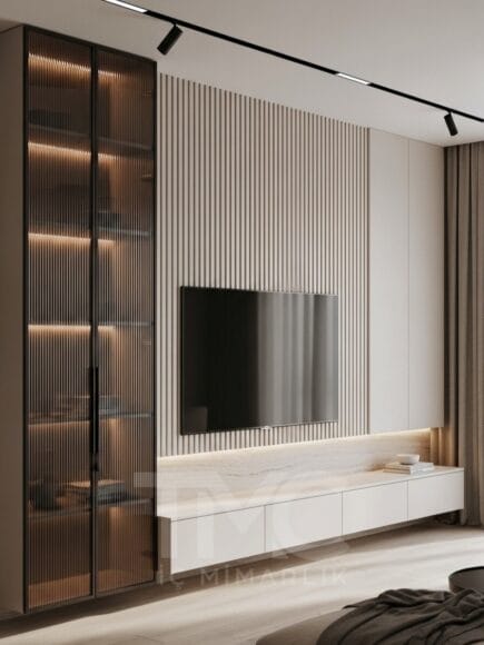 MODERN TV ÜNİTESİ TASARIMI