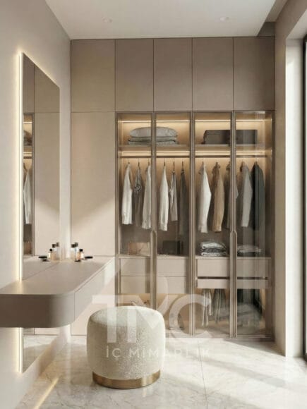 Giyinme Odası Tasarımı – Modern ve Fonksiyonel Depolama Çözümü