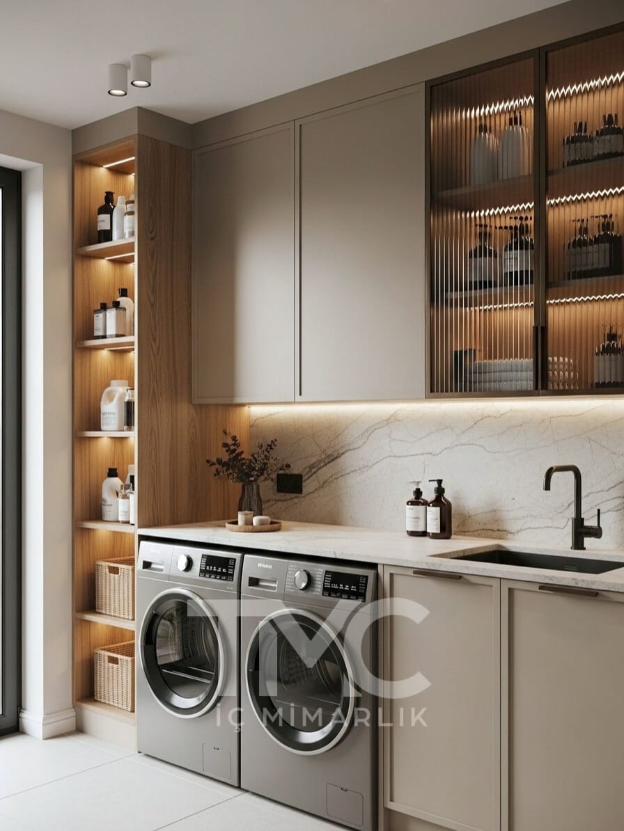 Özel Tasarım Çamaşır Odası Projesi | Nişantaşı Laundry - Görsel 3