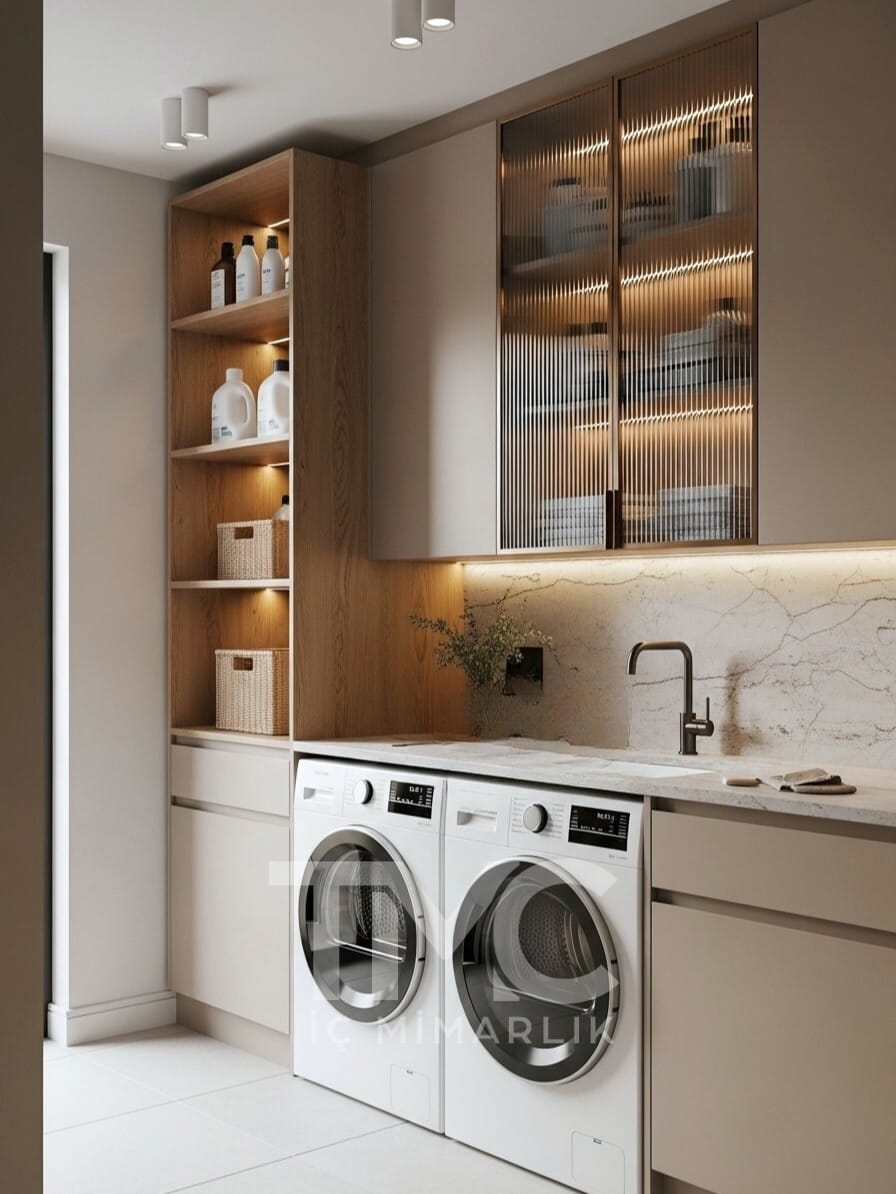 Özel Tasarım Çamaşır Odası Projesi | Nişantaşı Laundry - Görsel 2