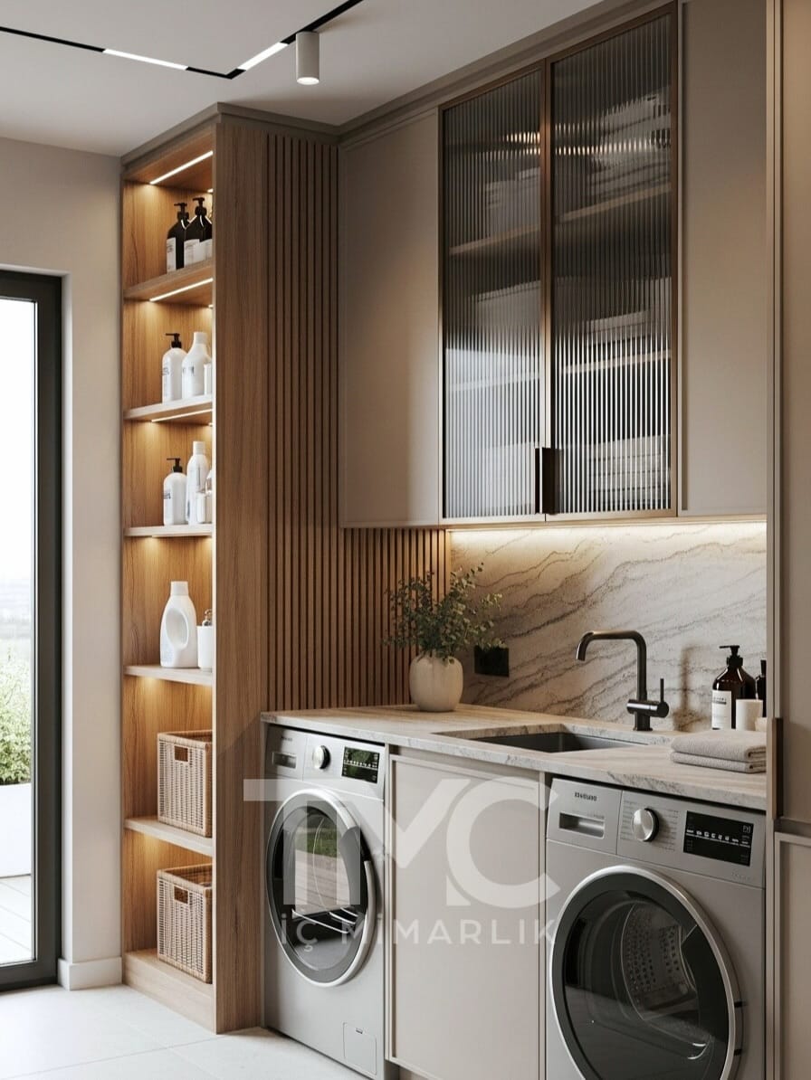 Özel Tasarım Çamaşır Odası Projesi | Nişantaşı Laundry - Görsel 6
