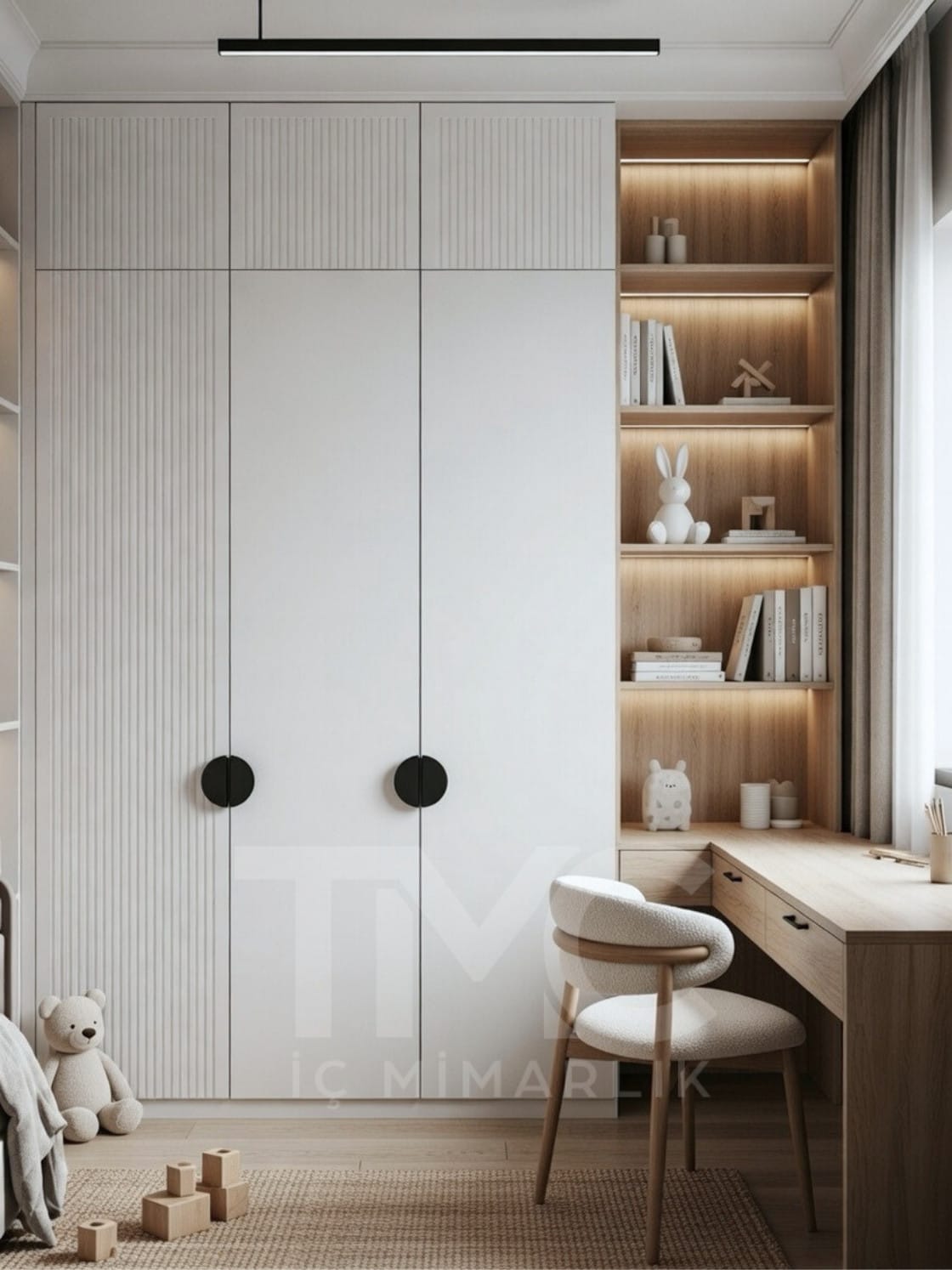 TMC Linea Genç Odası Dolap ve Çalışma Alanı - Görsel 3