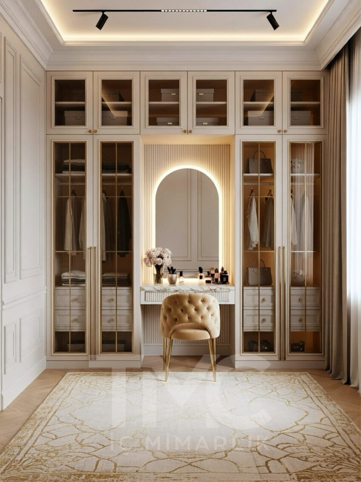 Ölçüye Özel Giyinme Odası Dolap Tasarımı | TMC Mimarlık - Görsel 7