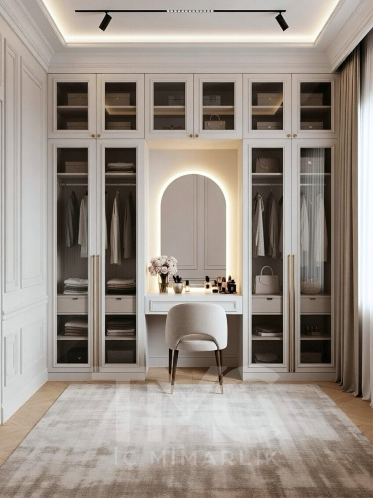 Ölçüye Özel Giyinme Odası Dolap Tasarımı | TMC Mimarlık - Görsel 6