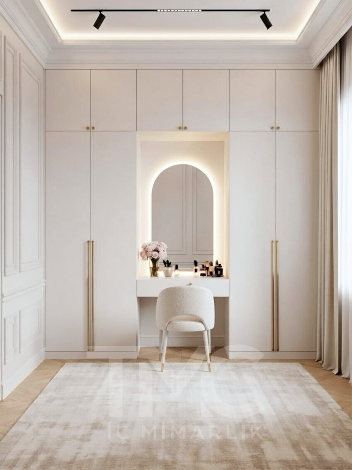 Ölçüye Özel Giyinme Odası Dolap Tasarımı | TMC Mimarlık - Görsel 5