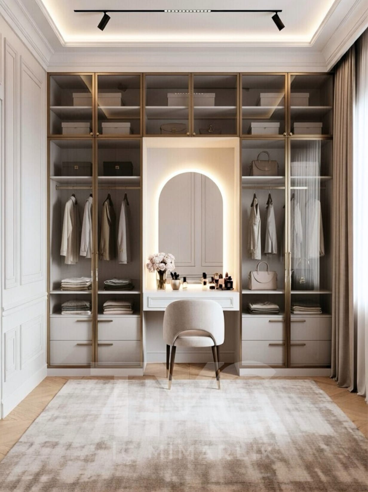 Ölçüye Özel Giyinme Odası Dolap Tasarımı | TMC Mimarlık - Görsel 3
