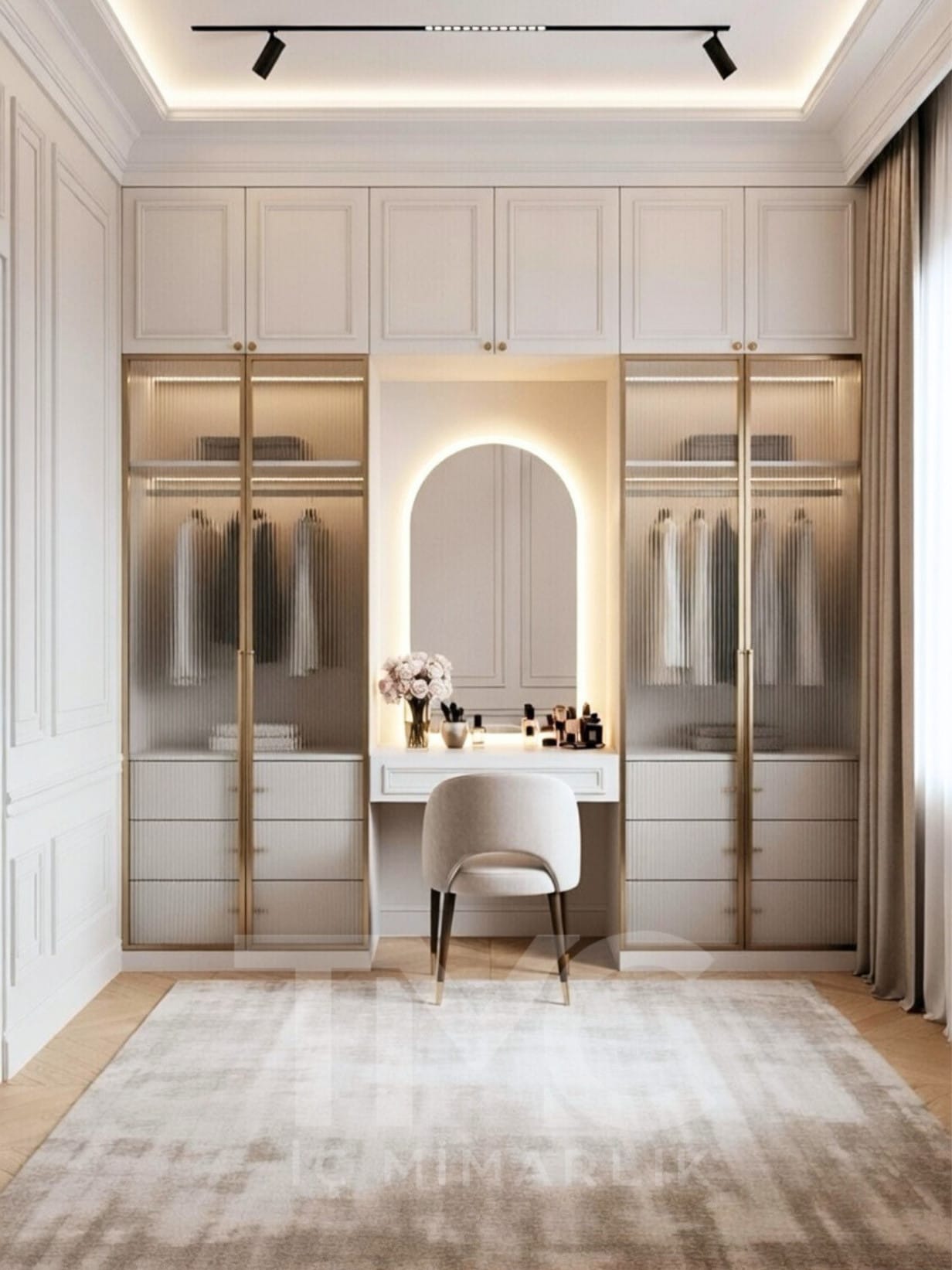 Ölçüye Özel Giyinme Odası Dolap Tasarımı | TMC Mimarlık - Görsel 4