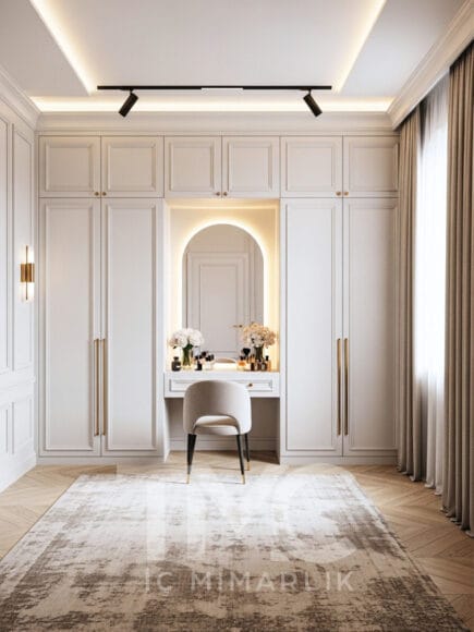 Ölçüye Özel Giyinme Odası Dolap Tasarımı | TMC Mimarlık