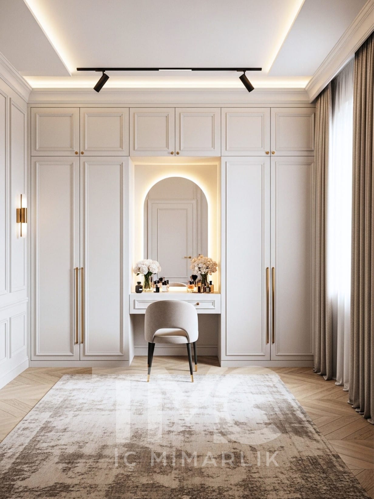 Ölçüye Özel Giyinme Odası Dolap Tasarımı | TMC Mimarlık