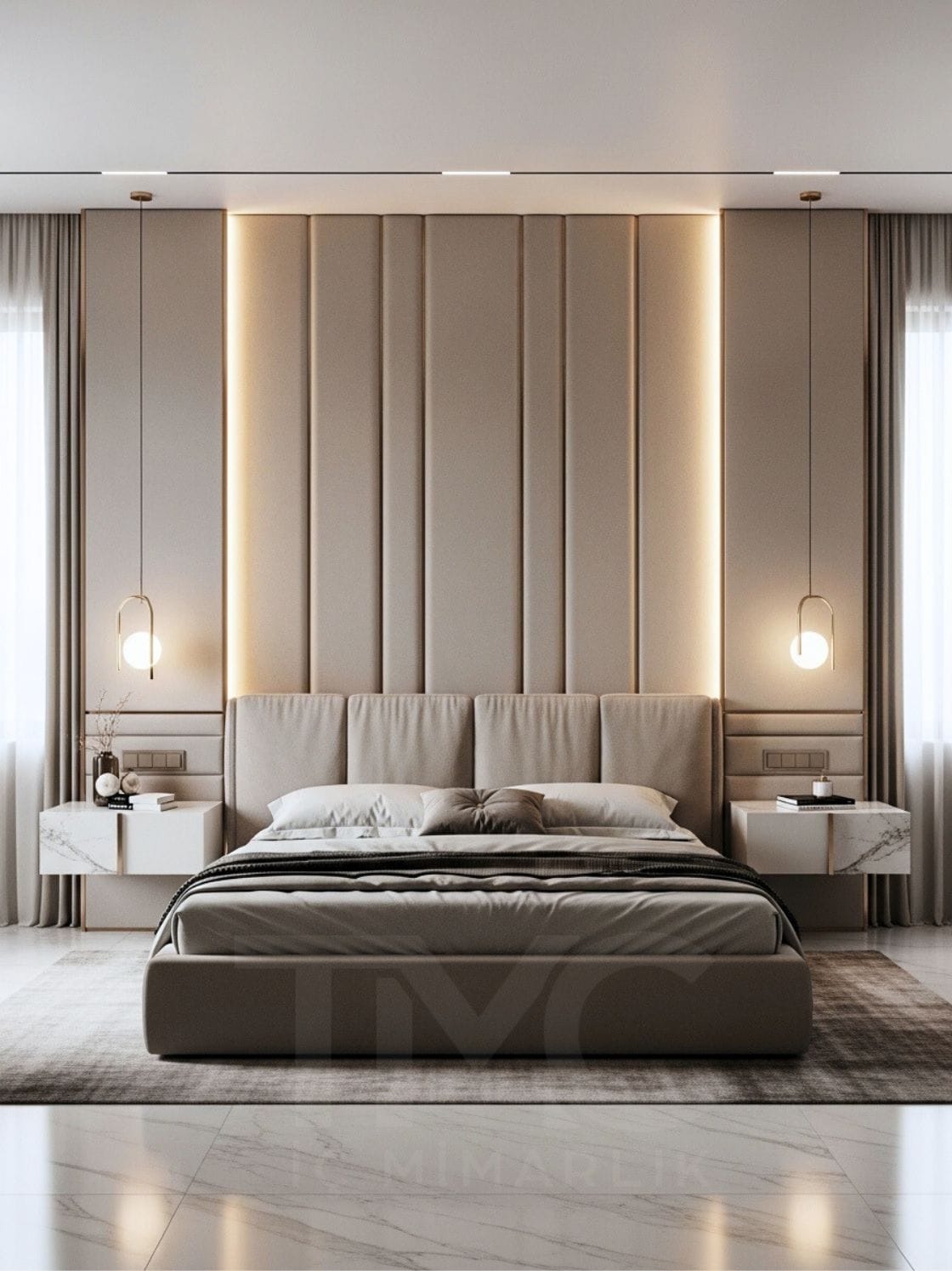 Modern Yatak Odası Tasarımı | Özel Üretim Şık ve Fonksiyonel Çözümler - Görsel 4