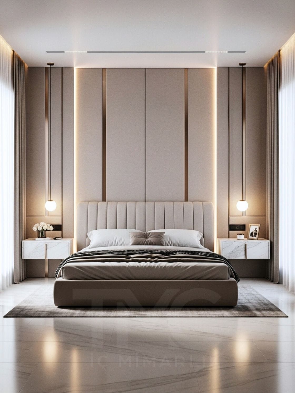 Modern Yatak Odası Tasarımı | Özel Üretim Şık ve Fonksiyonel Çözümler - Görsel 3