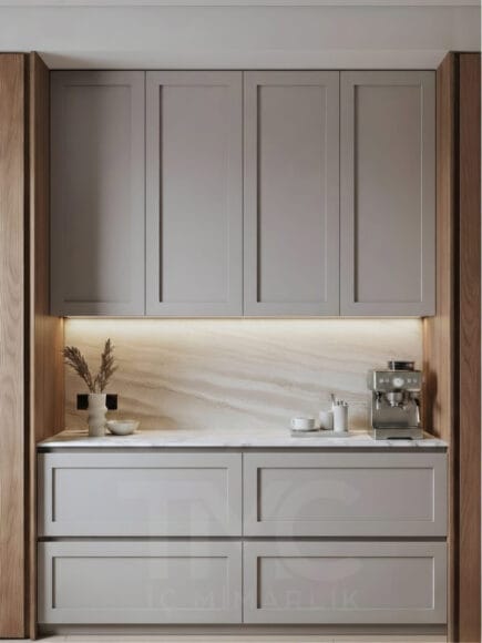 Modern Kahve Ünitesi Tasarımı | Özel Ölçü Kahve Köşesi