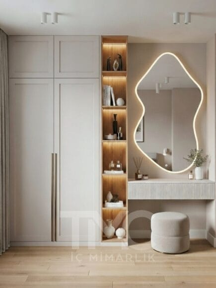 Modern Dresuar ve Giriş Alanı Tasarımı