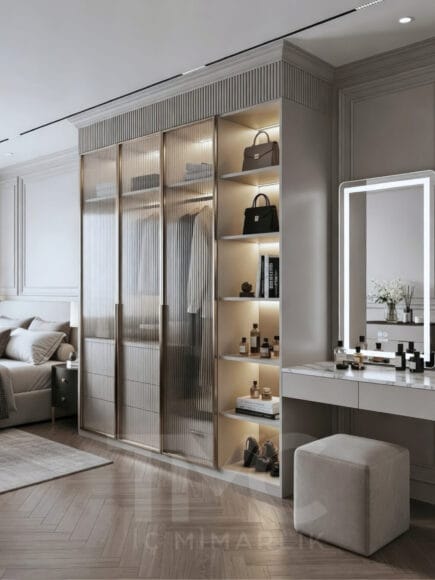 Modern Giyinme Odası Tasarımı – Luna Dressing Project | Nişantaşı İstanbul