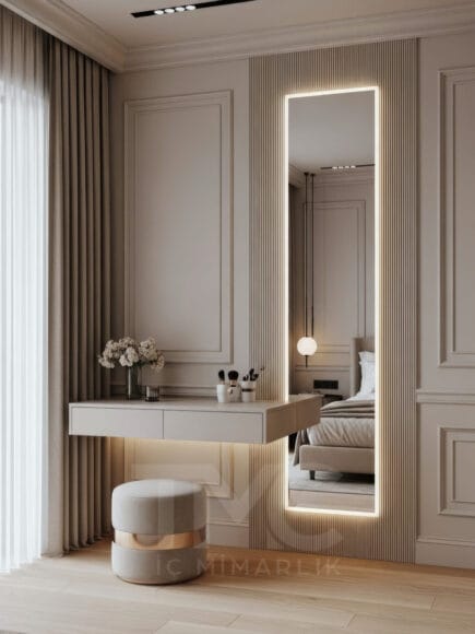 Luna Residence Yatak Odası Makyaj Masası Tasarımı