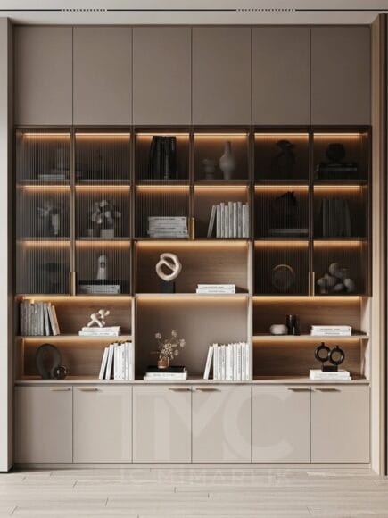 Modern Kitaplık Tasarımı – Özel Ölçü Dekoratif Kitaplık ve Raf Sistemleri