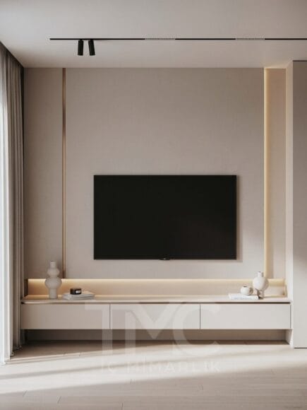 Minimal Çizgilerle Modern Salon Tasarımı